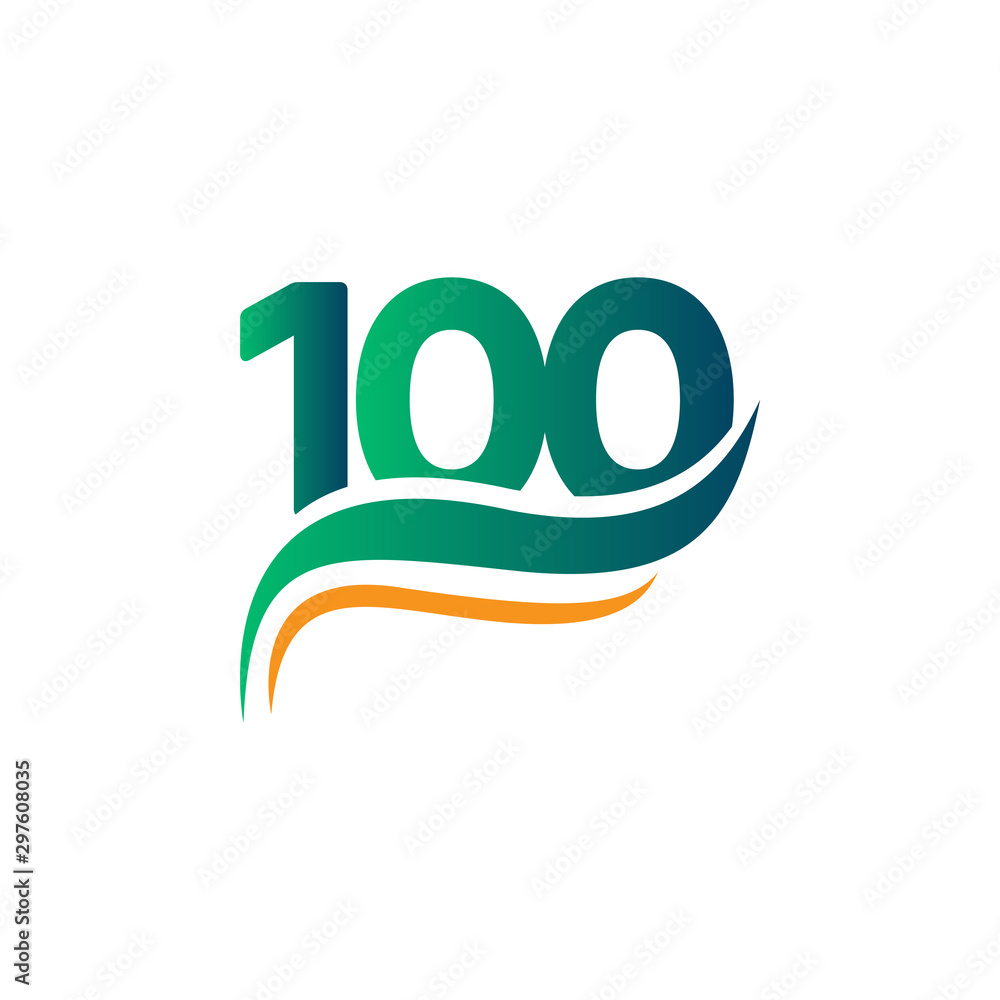Fototapeta premium 100 Years Anniversary Celebrations Vector Template Design Illustration