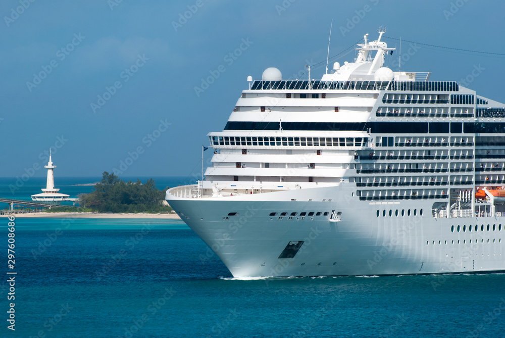 The Cruise Ship Arriving to Nassau