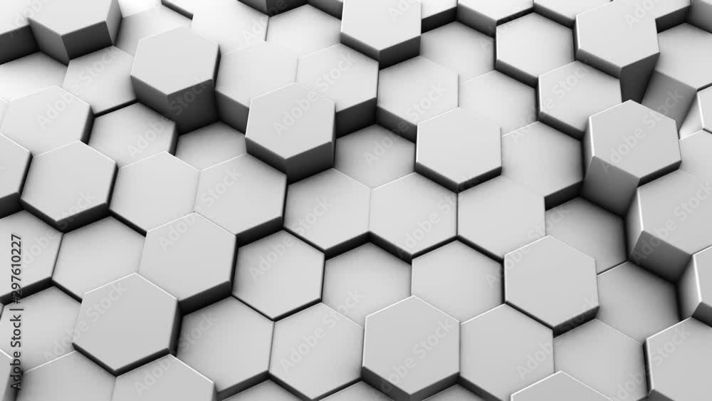 Light business background made of moving hexagons Light business background made of moving hexagons