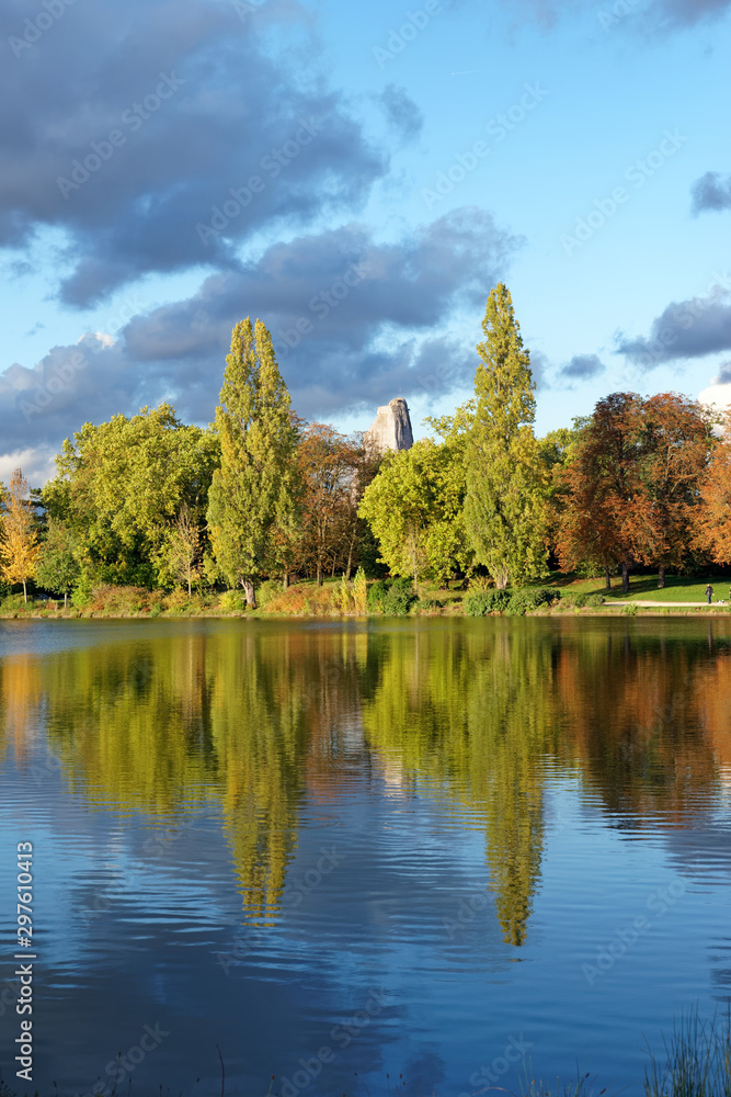 Daumesnil lake in Paris city Daumesnil lake in Paris city