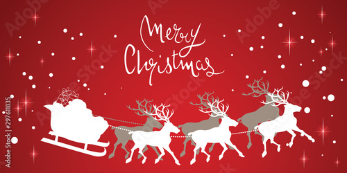 Reindeeers and sleigh