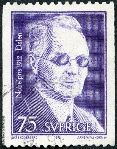 SWEDEN - 1972: shows Nils Gustaf Dalen (1869-1937), The Nobel Prize, 1912, 1972 photo