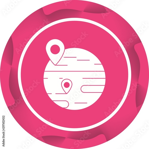 Beautiful Mark places Vector Glyph icon