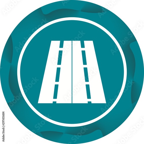 Beautiful Highway Vector Glyph icon