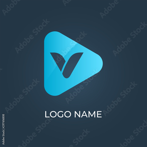 Letter "V" logo isolated. Alphabet vector