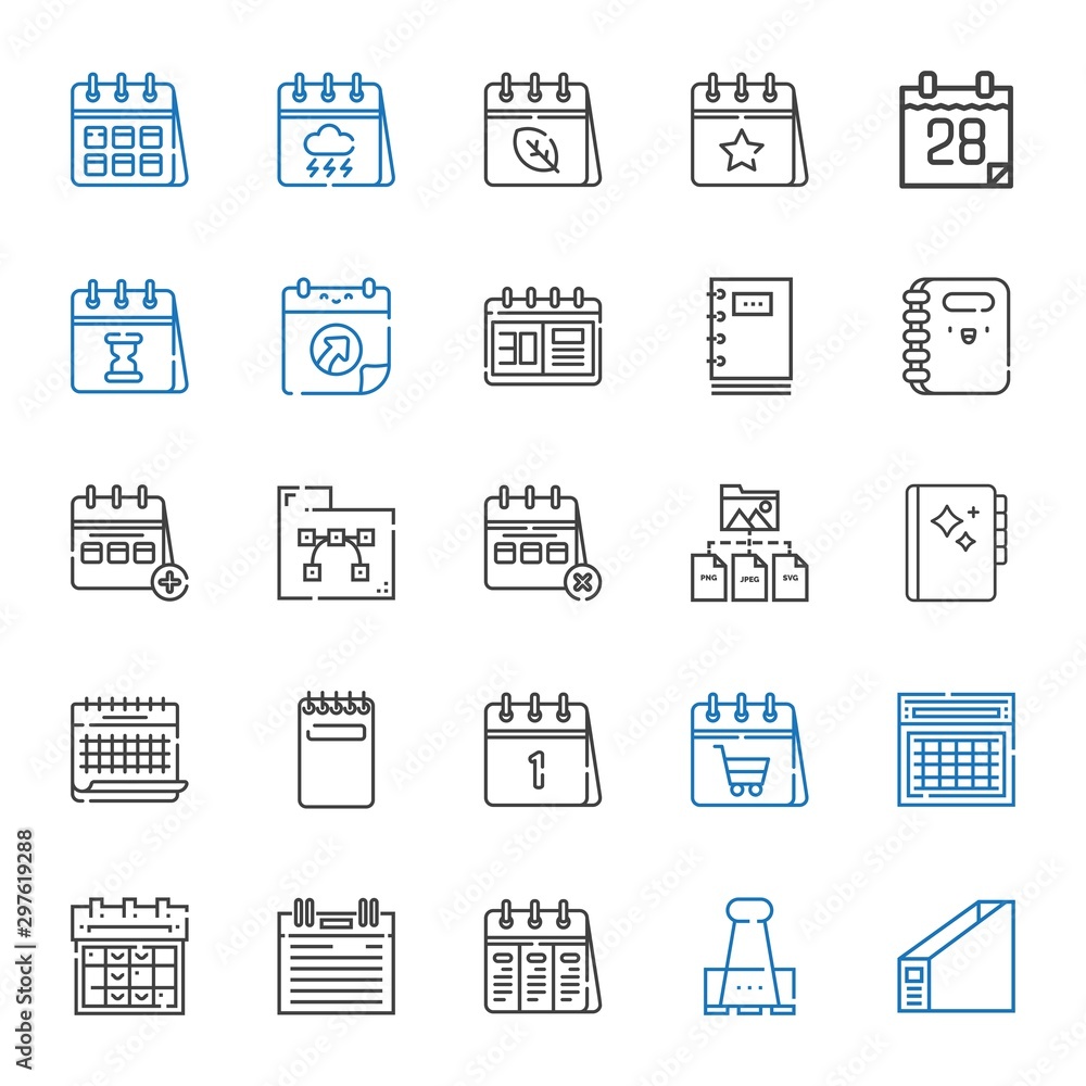 binder icons set binder icons set