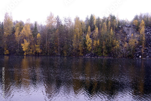 Karelia Russia 10 10 2019  Ruskeala Mountain Park