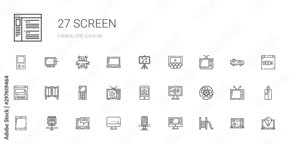 screen icons set screen icons set