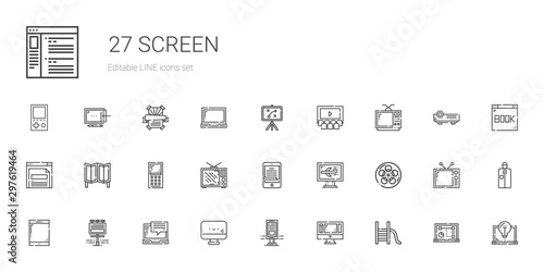 screen icons set