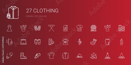 clothing icons set