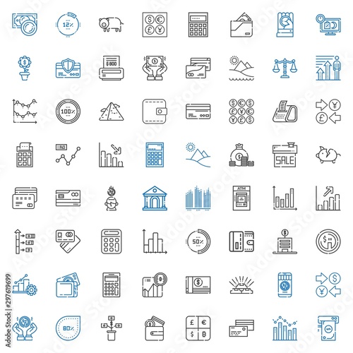 financial icons set