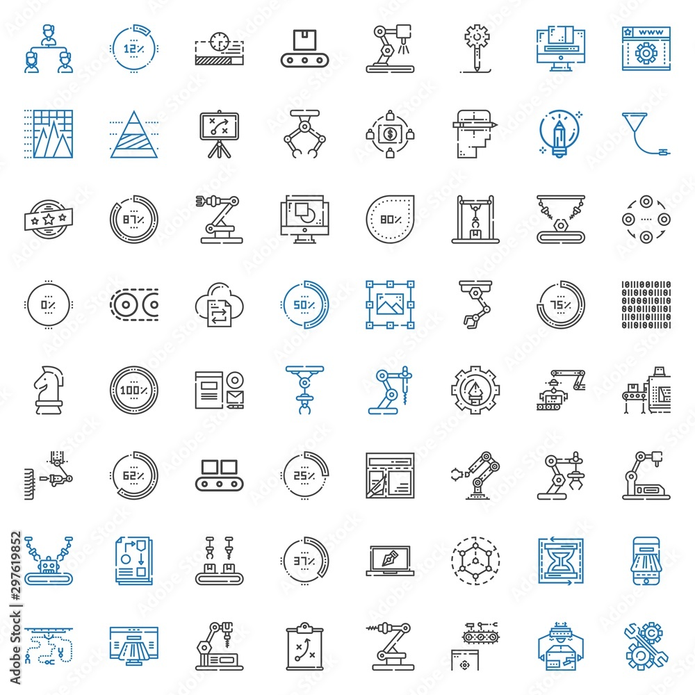 process icons set process icons set