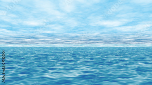 blue sea at horizon abstract
