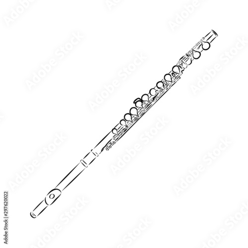 flute isolated on white background