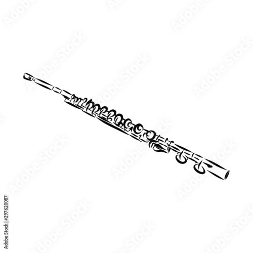 flute isolated on white background