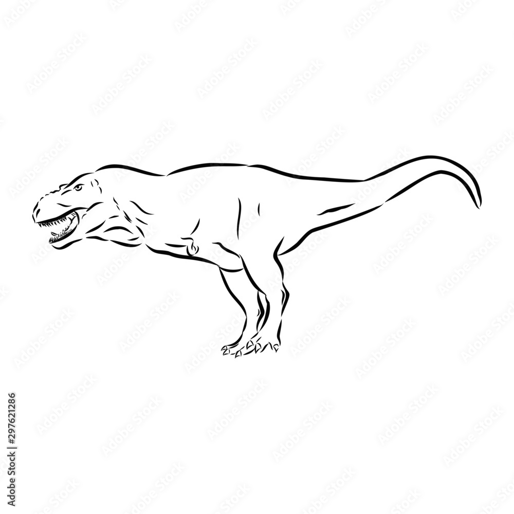 Fototapeta premium vector illustration of an dinosaur