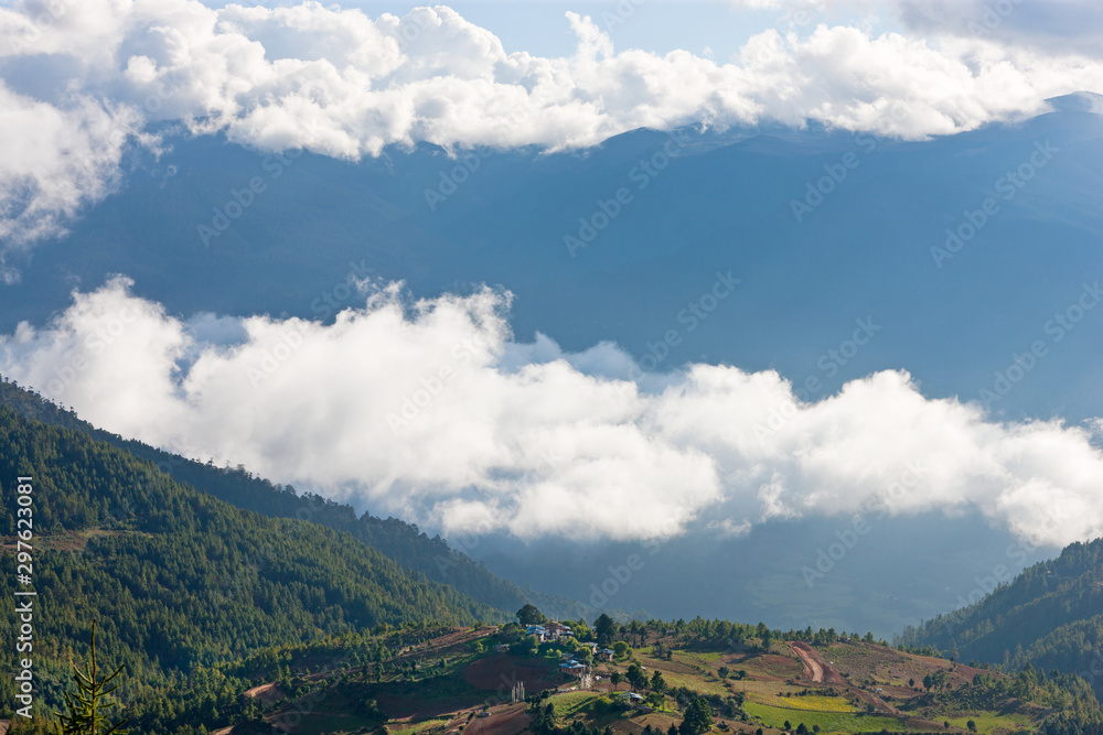 Shingyer Village In Ura Valley Bumthang, Bhutan