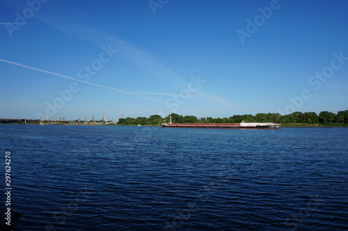 landscape with river and blue sky