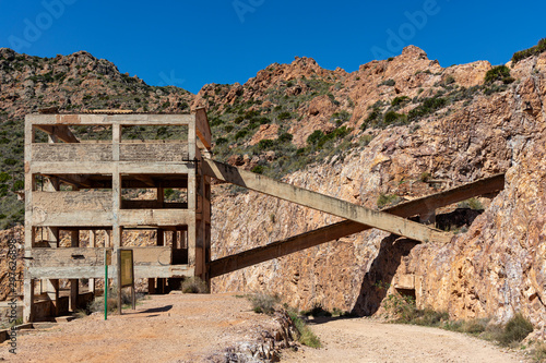 Old abandoned gold mine in Rodalquilar. Cabo de Gata. Spain. photo