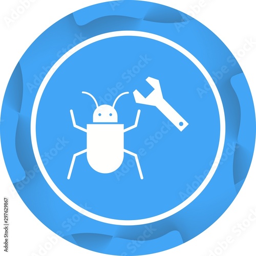 Beautiful Debug Vector Glyph icon