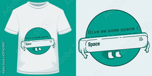 This Give Me Some Space Quote design is perfect for print and merchandising. You can print this design on a T-Shirt, Hoodie, Poster and more merchandising according to your needs.