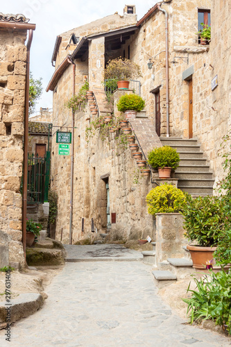 Fototapeta Naklejka Na Ścianę i Meble -  View on old town of Bagnoregio - Tuscany, Italy