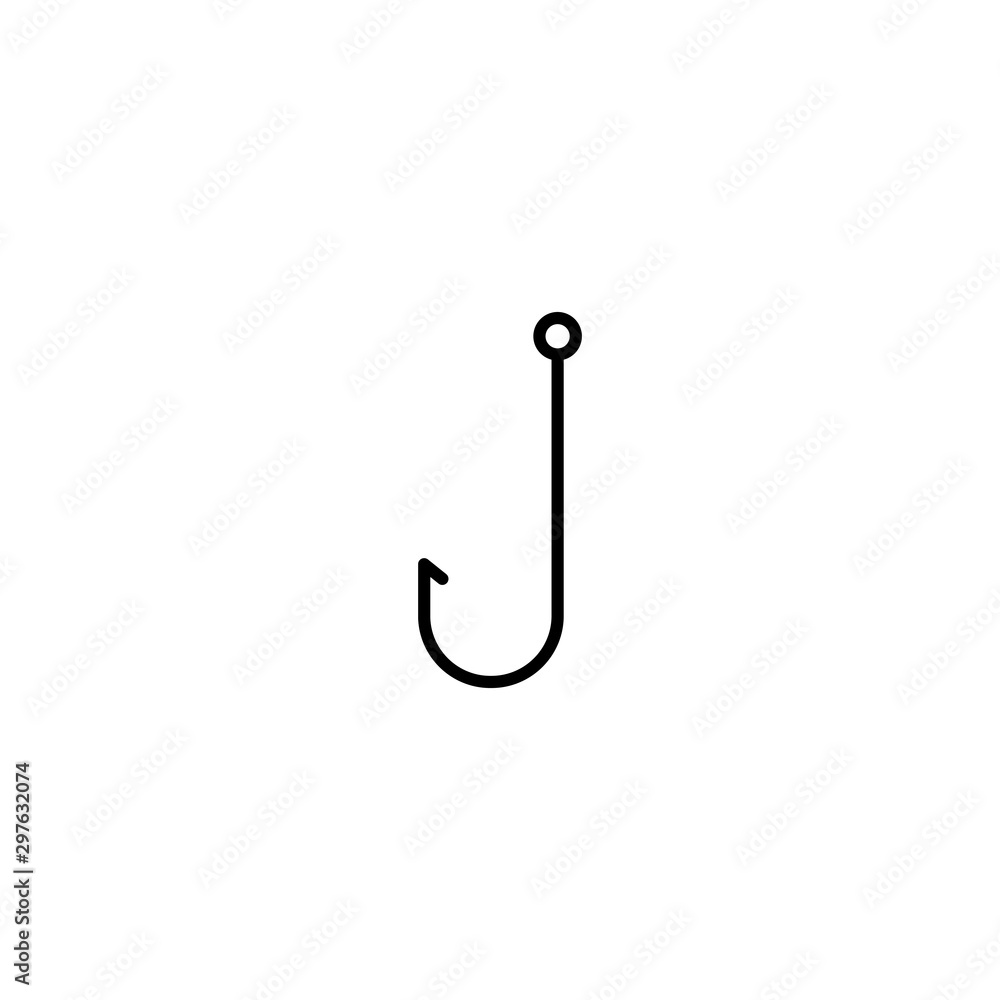 fishing hook icon vector illustration