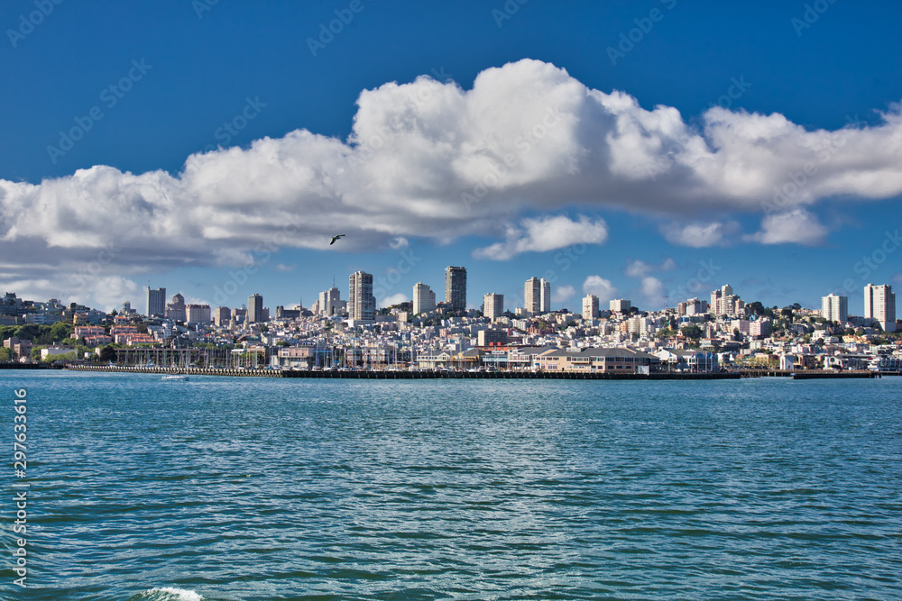 Large Cloud over San Francisco Skyline