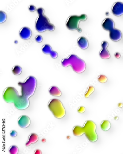 drops of water on colorful background