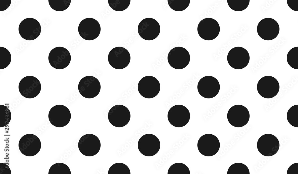 Black and white seamless polka dot pattern Black and white seamless polka dot pattern