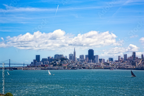 Panoramic view of San Francisco from Alcatraz Island
