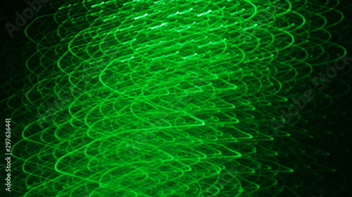 Drawing the green light, beautiful abstract blur or the light of green LED. Bokeh background © ElllL