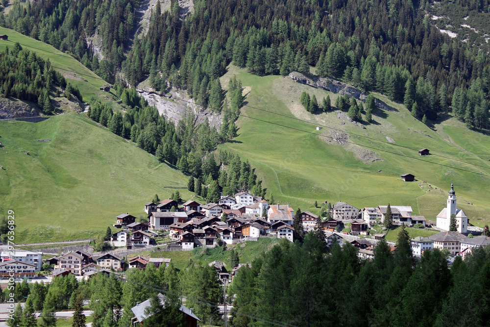 The mountain village of Splugen
