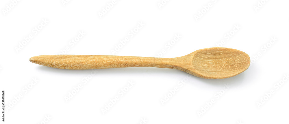 Empty Wood spoon on white background Empty Wood spoon on white background