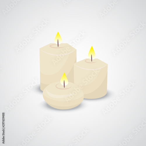 Vector spa candle icon.