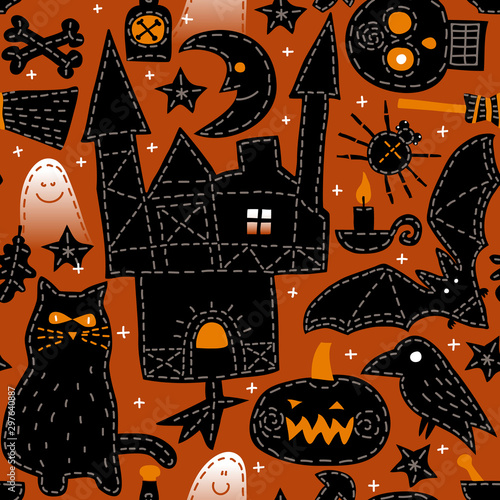 Halloween horror night - pattern. © Aniko G Enderle
