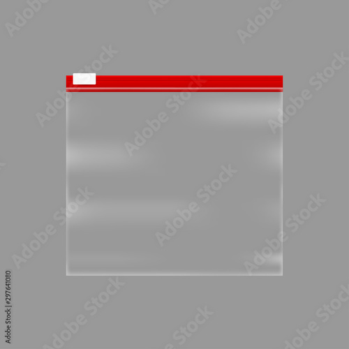 Collection of realistic plastic bags. Vector stock illustration