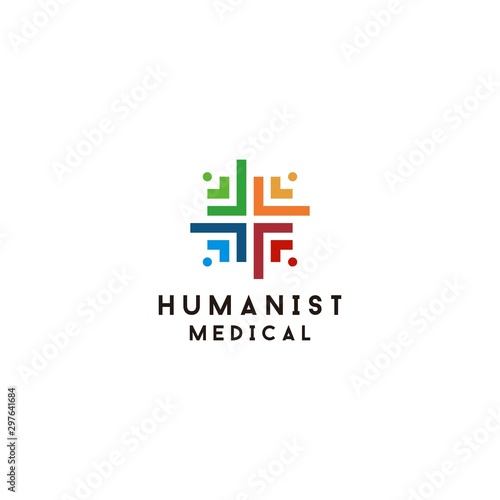 Modern logo design of healthcare with white background - EPS10 - Vector.