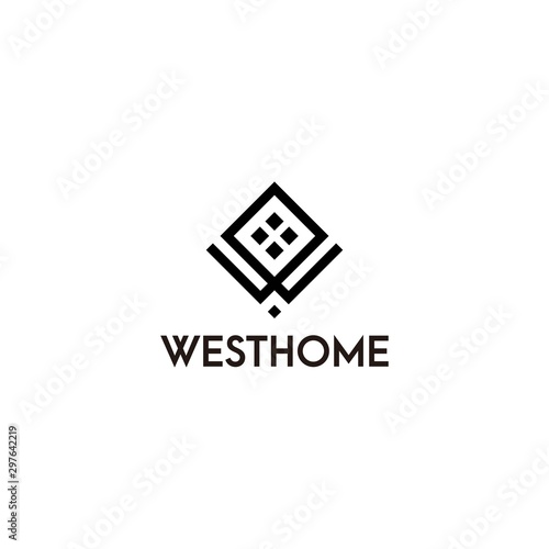 Modern logo design of  real estate company with white background - EPS10 - Vector.