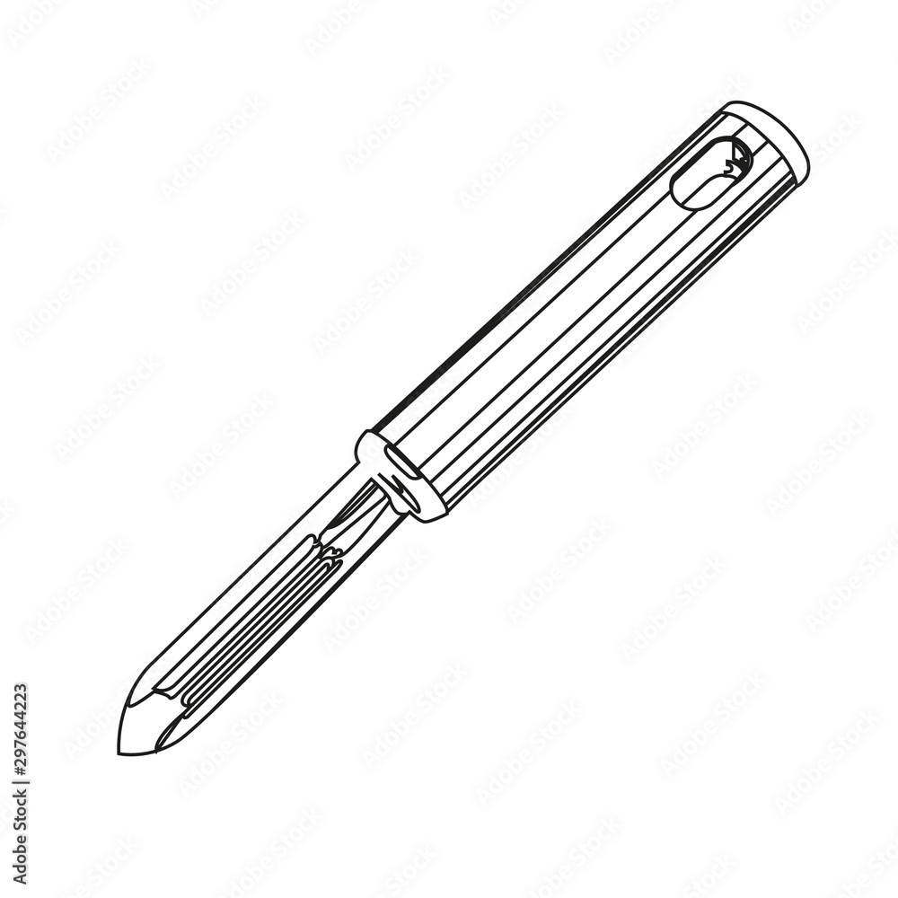 peeler contour vector illustration isolated peeler contour vector illustration isolated