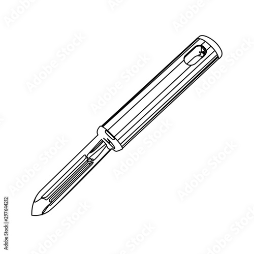 peeler contour vector illustration isolated