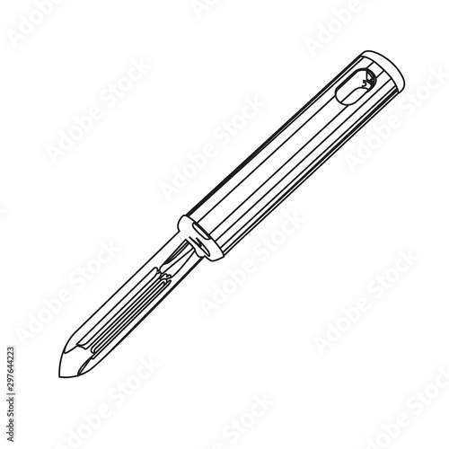 peeler contour vector illustration isolated