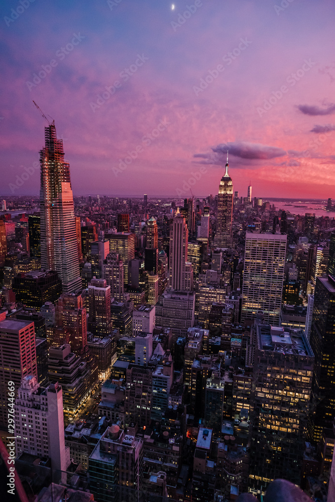 Manhattan at sunset (New York)