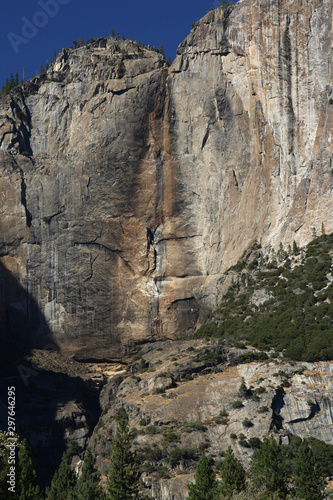 Yosemite waterfall goes dry every fall  after all of the snow melts