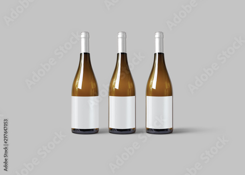 set of wine burgundy bottles