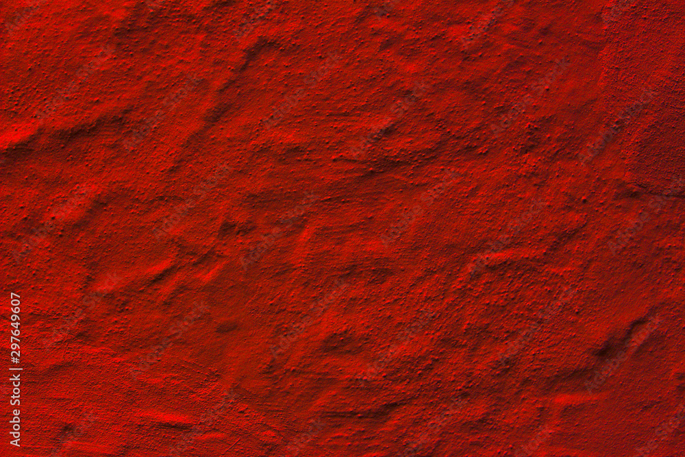 Red plaster wall texture background