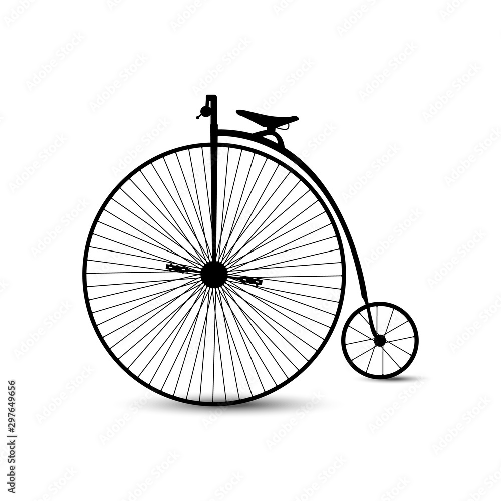 Fototapeta premium Bicycle icon on white background