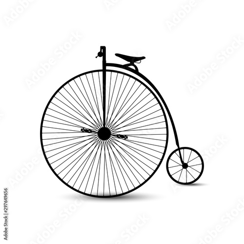 Bicycle icon on white background