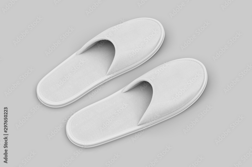 Cotton Cloth Spa Slipper For Branding. 3d render illustration. Cotton Cloth Spa Slipper For Branding. 3d render illustration.
