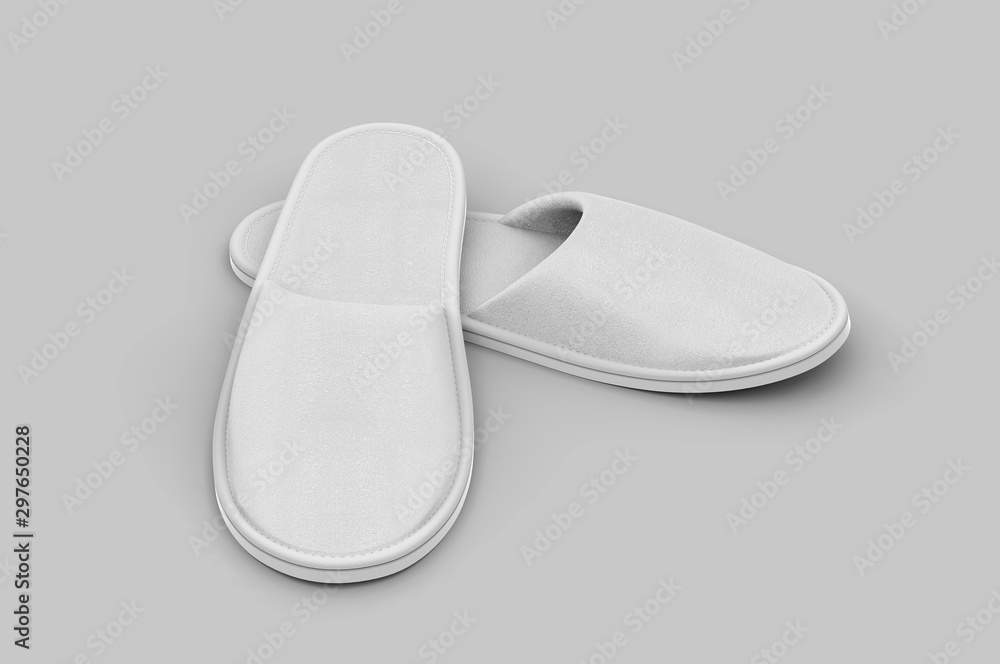 Cotton Cloth Spa Slipper For Branding. 3d render illustration. Cotton Cloth Spa Slipper For Branding. 3d render illustration.